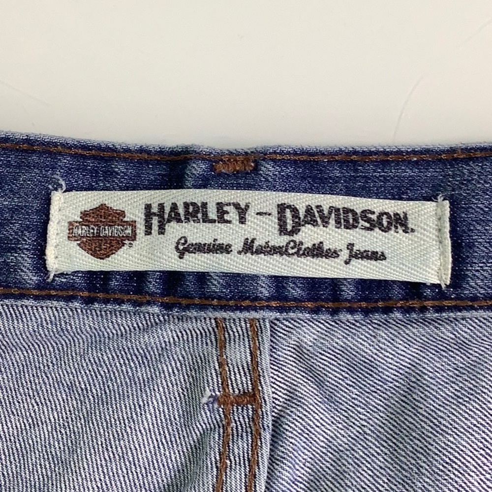 Harley Davidson Relaxed fit bikers blue jeans men size 38 X 32 EUC - Picture 3 of 14